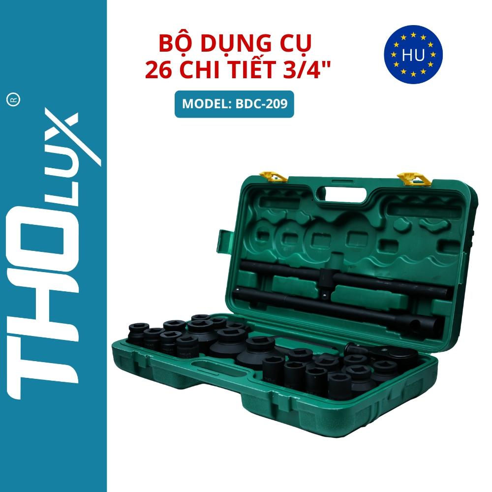 Bộ dụng cụ 26 chi tiết 3/4 BDC-209