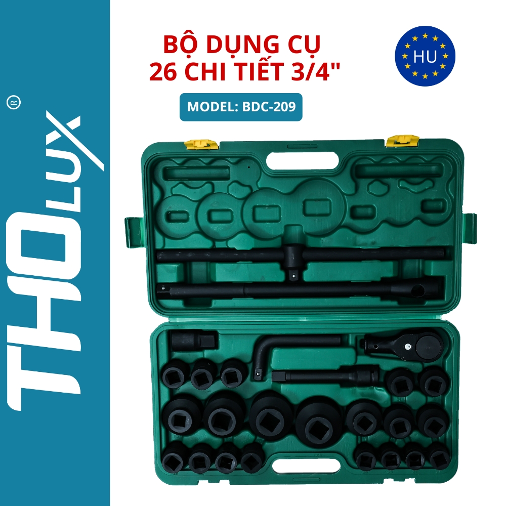Bộ dụng cụ 26 chi tiết 3/4 BDC-209