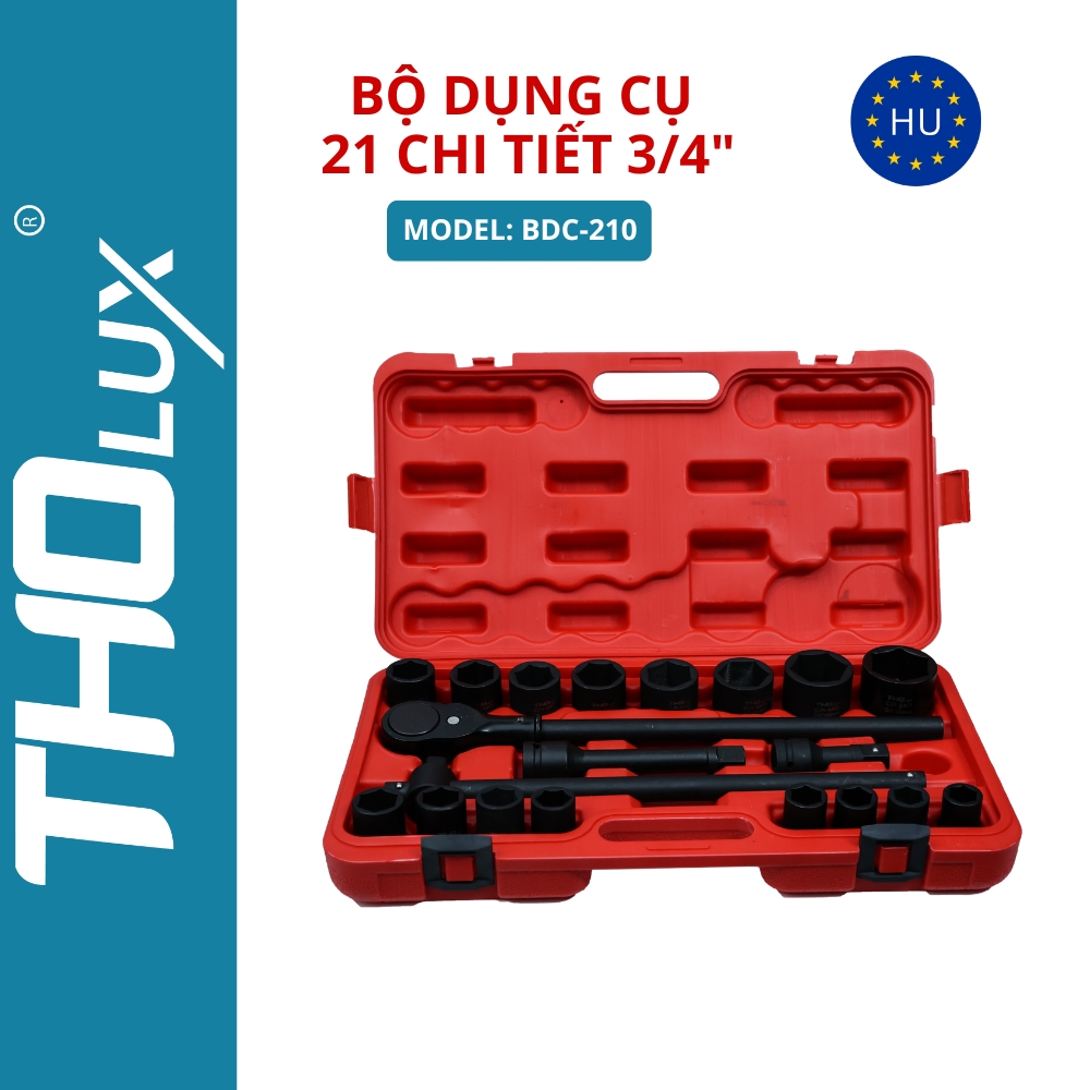 Bộ dụng cụ 21 chi tiết 3/4 BDC-210