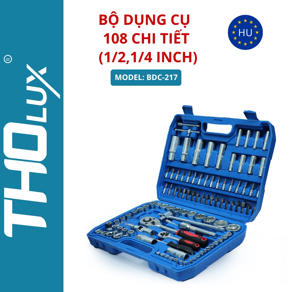 Bộ dụng cụ 108 chi tiết (1/2,1/4 inch) BDC-217
