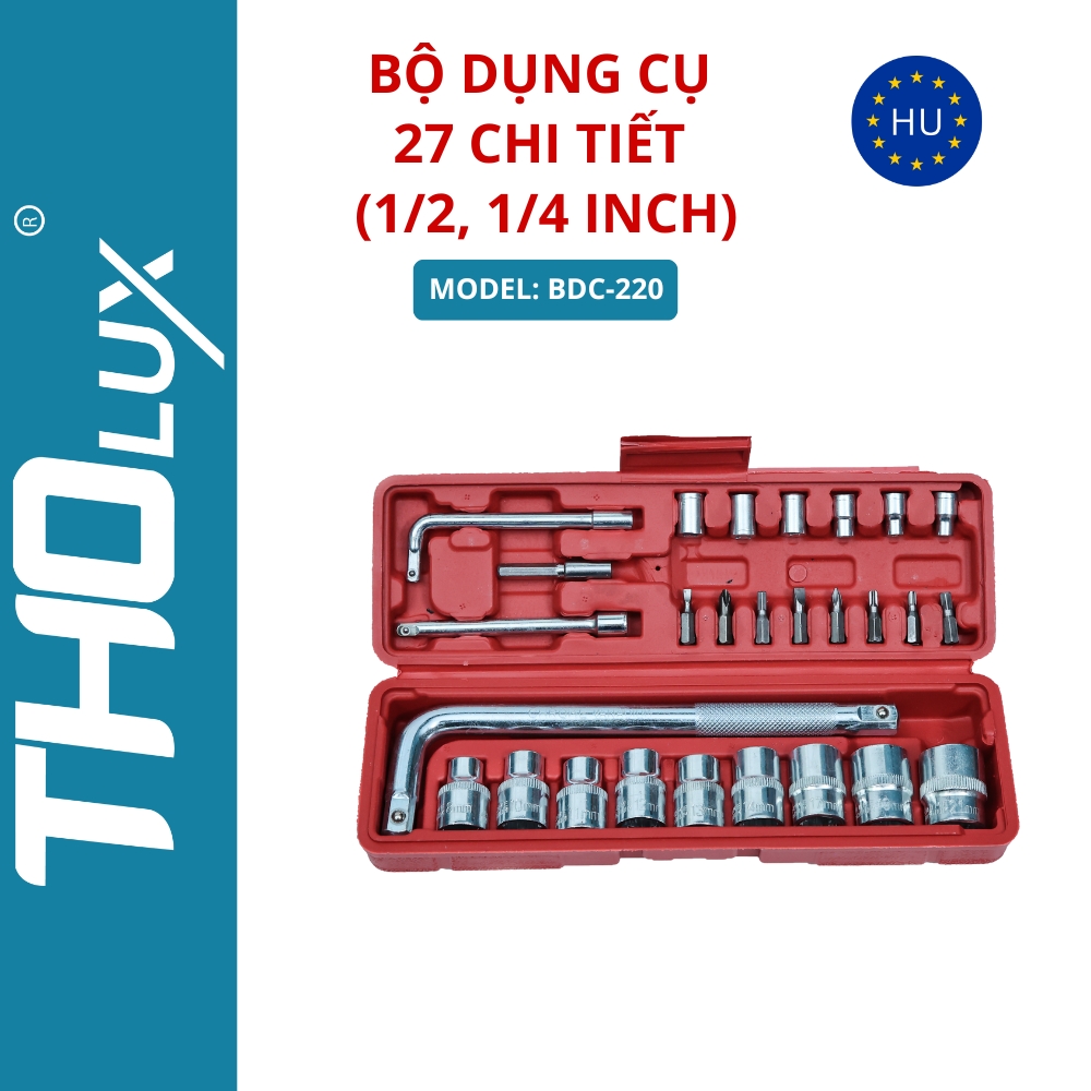 Bộ dụng cụ 27 chi tiết (1/2, 1/4 inch) BDC-220