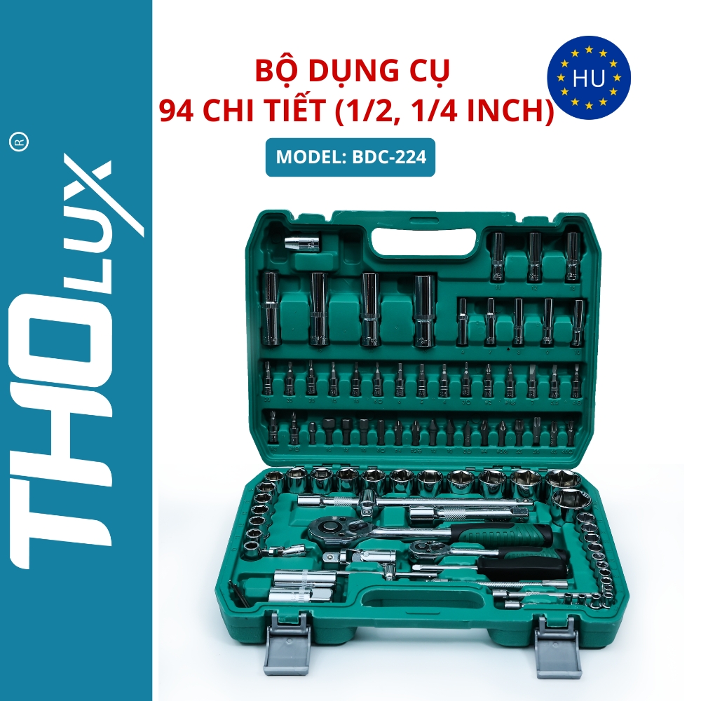 Bộ dụng cụ 94 chi tiết (1/2, 1/4 inch) BDC-224