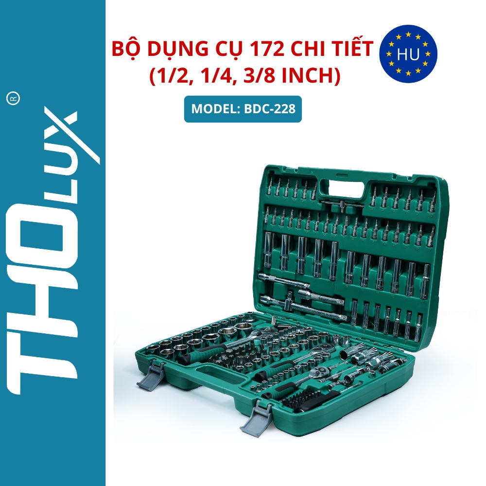 Bộ dụng cụ 172 chi tiết (1/2,1/4,3/8 inch) BDC-228