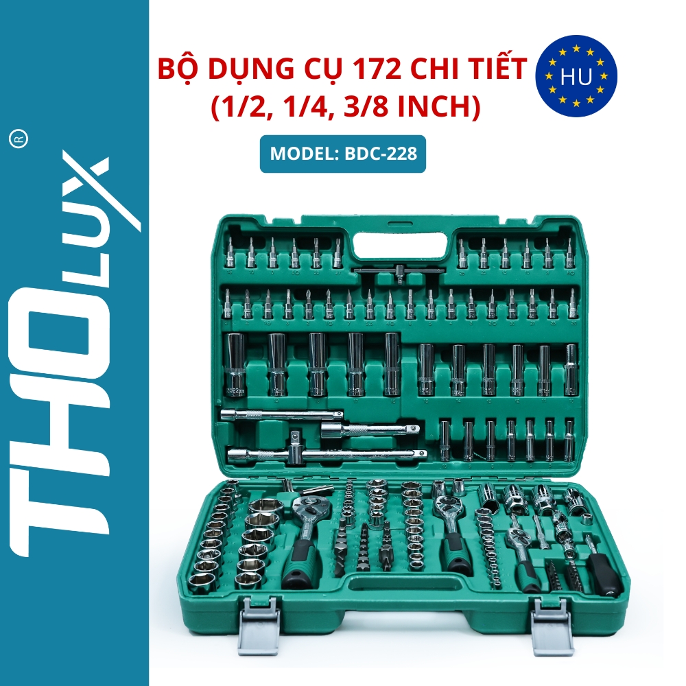 Bộ dụng cụ 172 chi tiết (1/2,1/4,3/8 inch) BDC-228