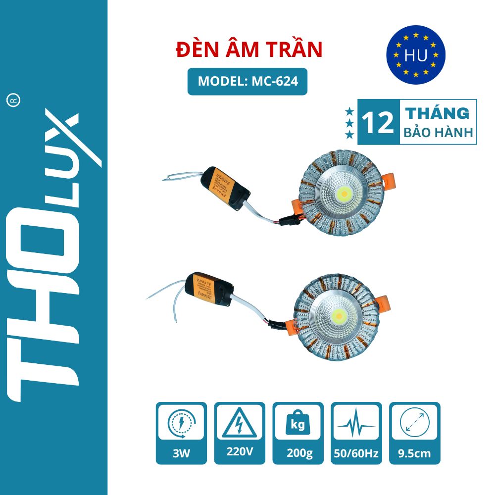 Đèn âm trần MC-624