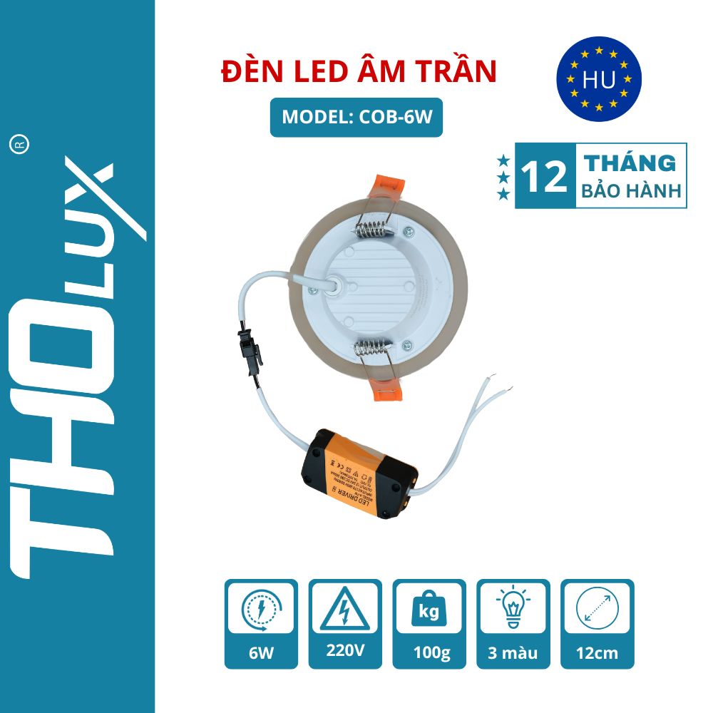 Đèn LED âm trần COB-6W