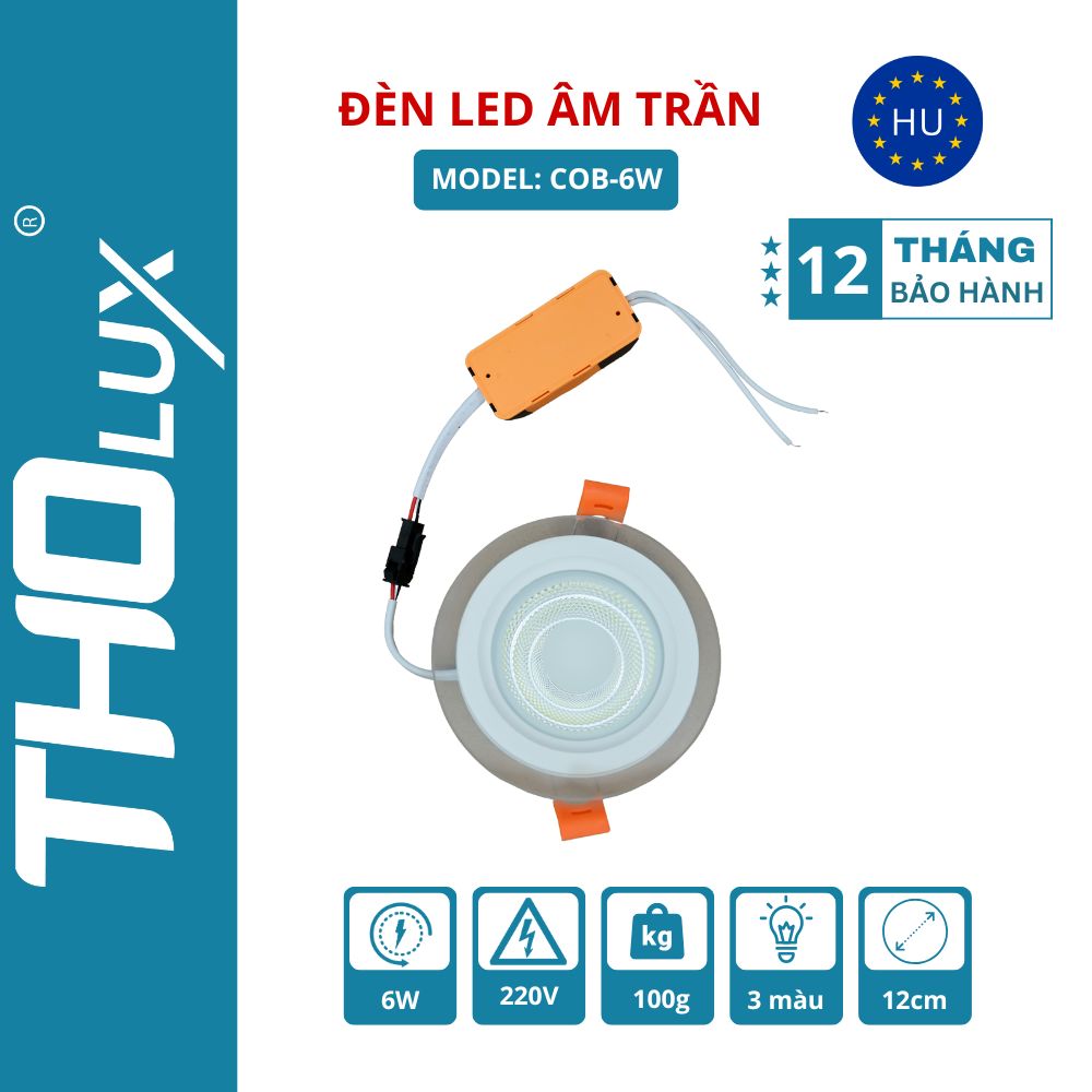 Đèn LED âm trần COB-6W