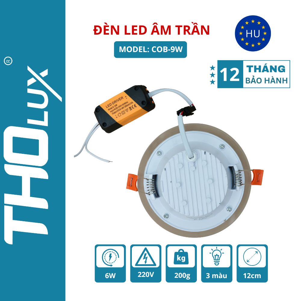 Đèn LED âm trần COB-9W