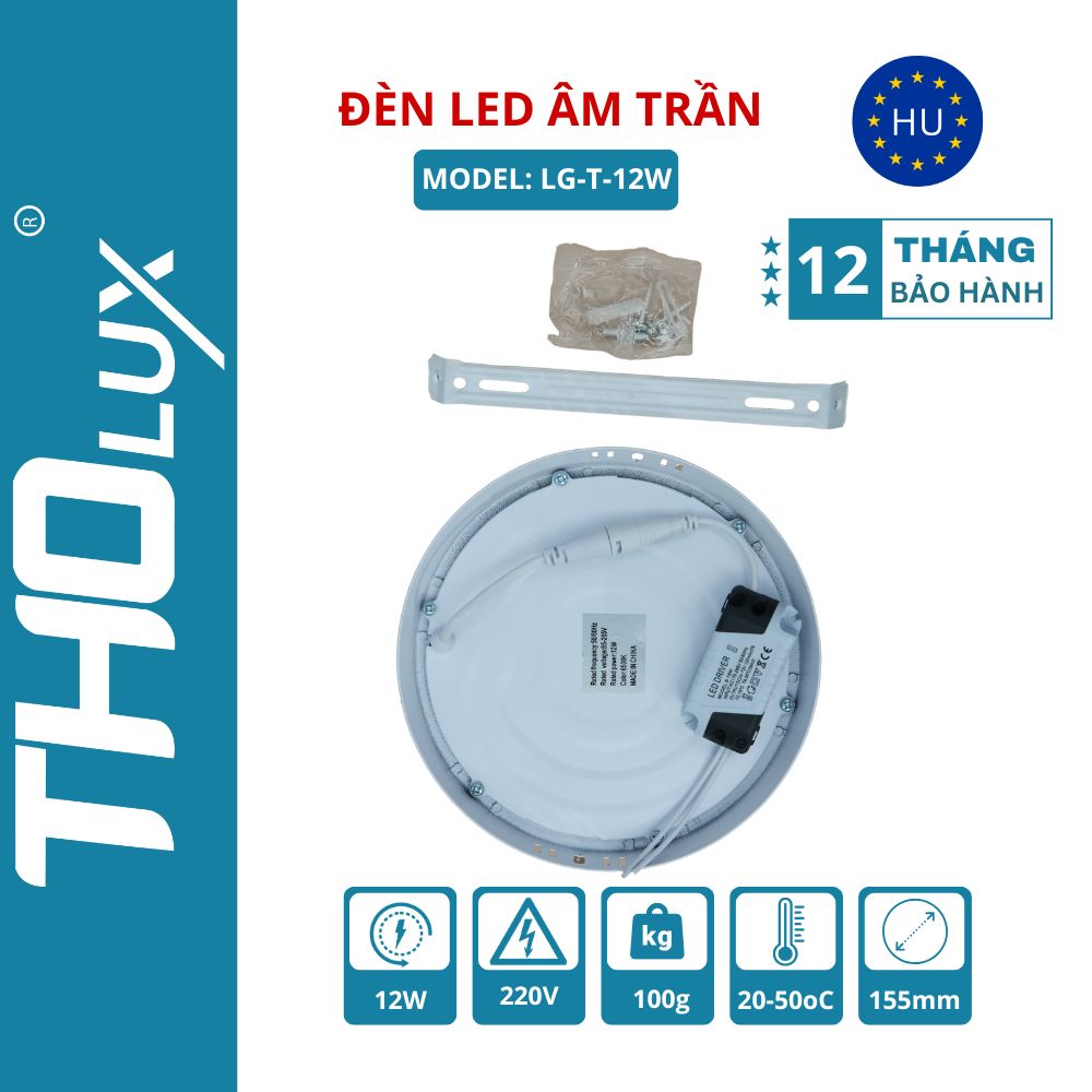 Đèn LED âm trần LG-T-12W