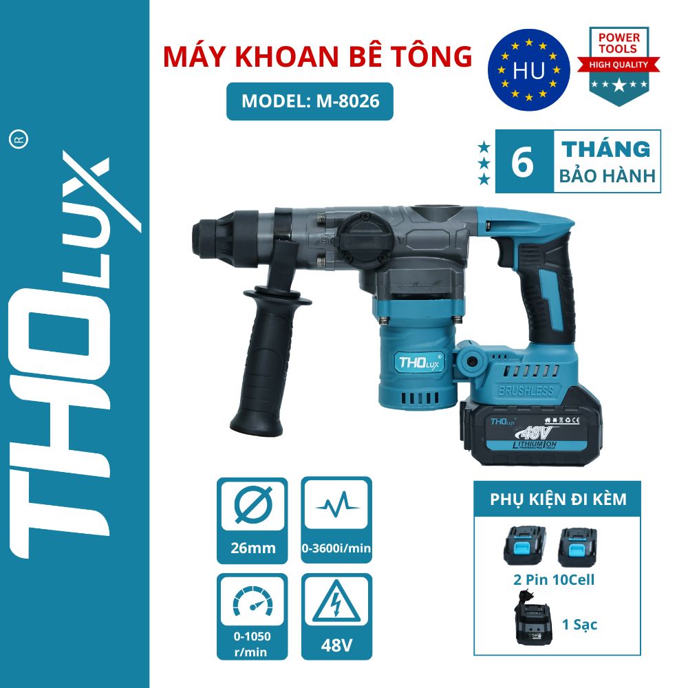 Máy khoan bê tông dùng pin M-8026