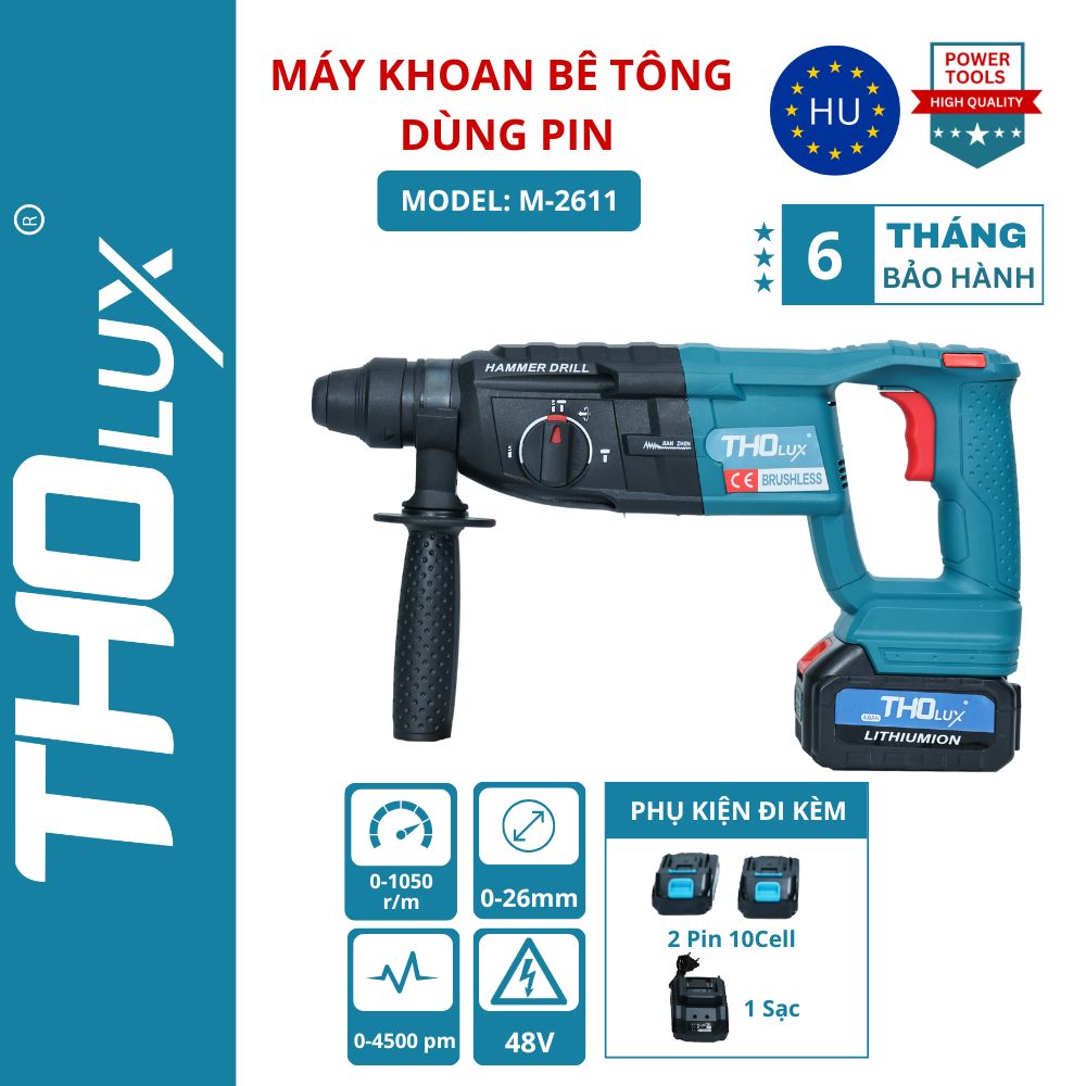 Máy khoan bê tông dùng pin M-2611
