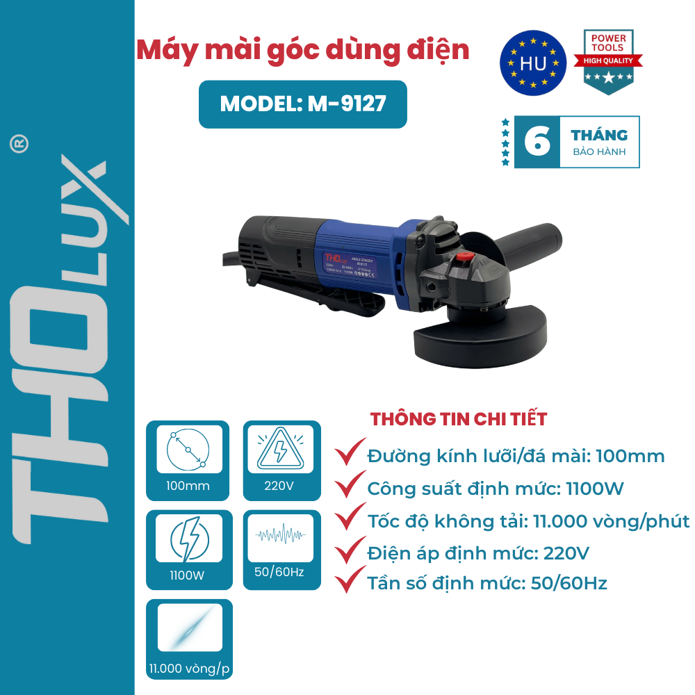 Máy mài góc dùng điện M-9127 đường kính lưỡi 100mm