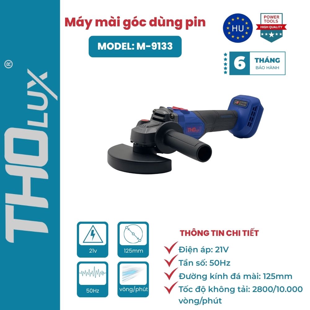 Máy mài góc dùng pin M-9133 đường kính đá mài 125mm