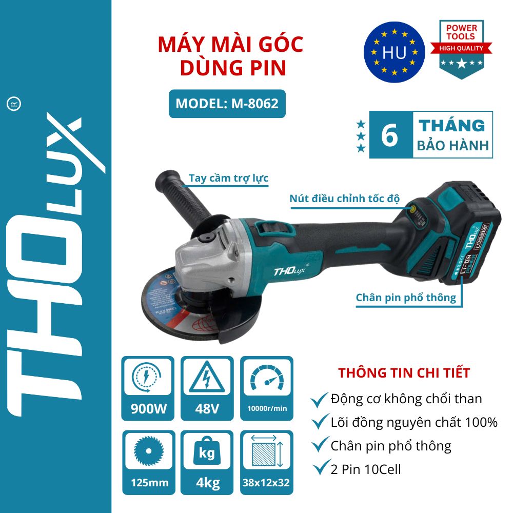 Máy mài góc dùng pin công suất 900W