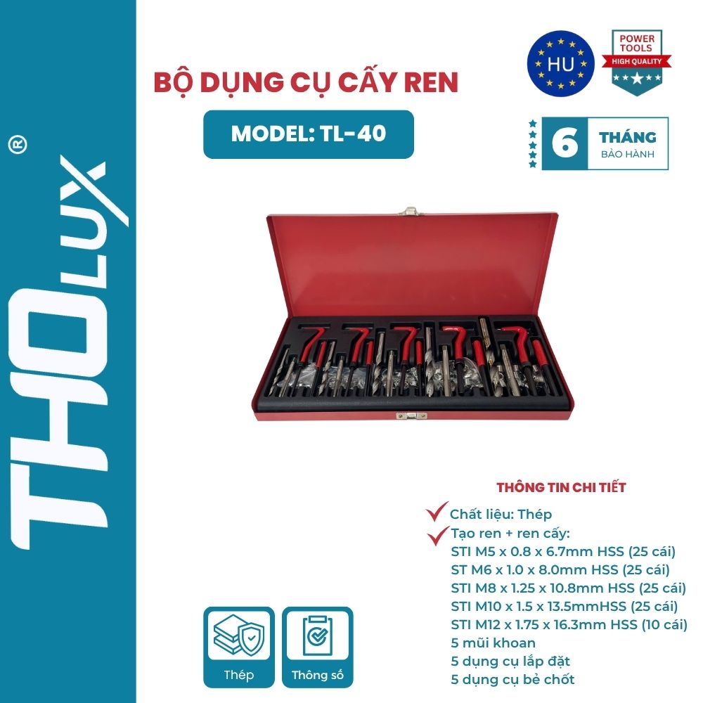 BỘ DỤNG CỤ CẤY REN  TL-40