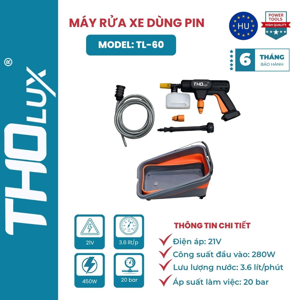 MÁY RỬA XE DÙNG PIN TL-60